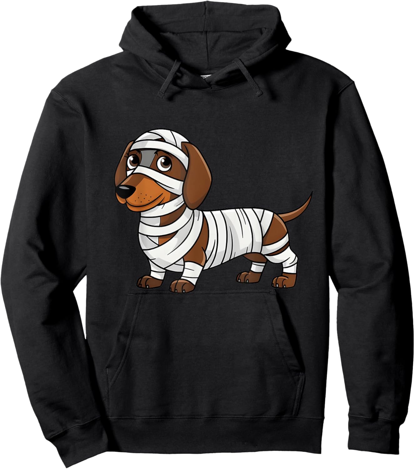 Cute Halloween Costume Dachshund Mummy Dog Lover Hoodie - Hoodie | Black