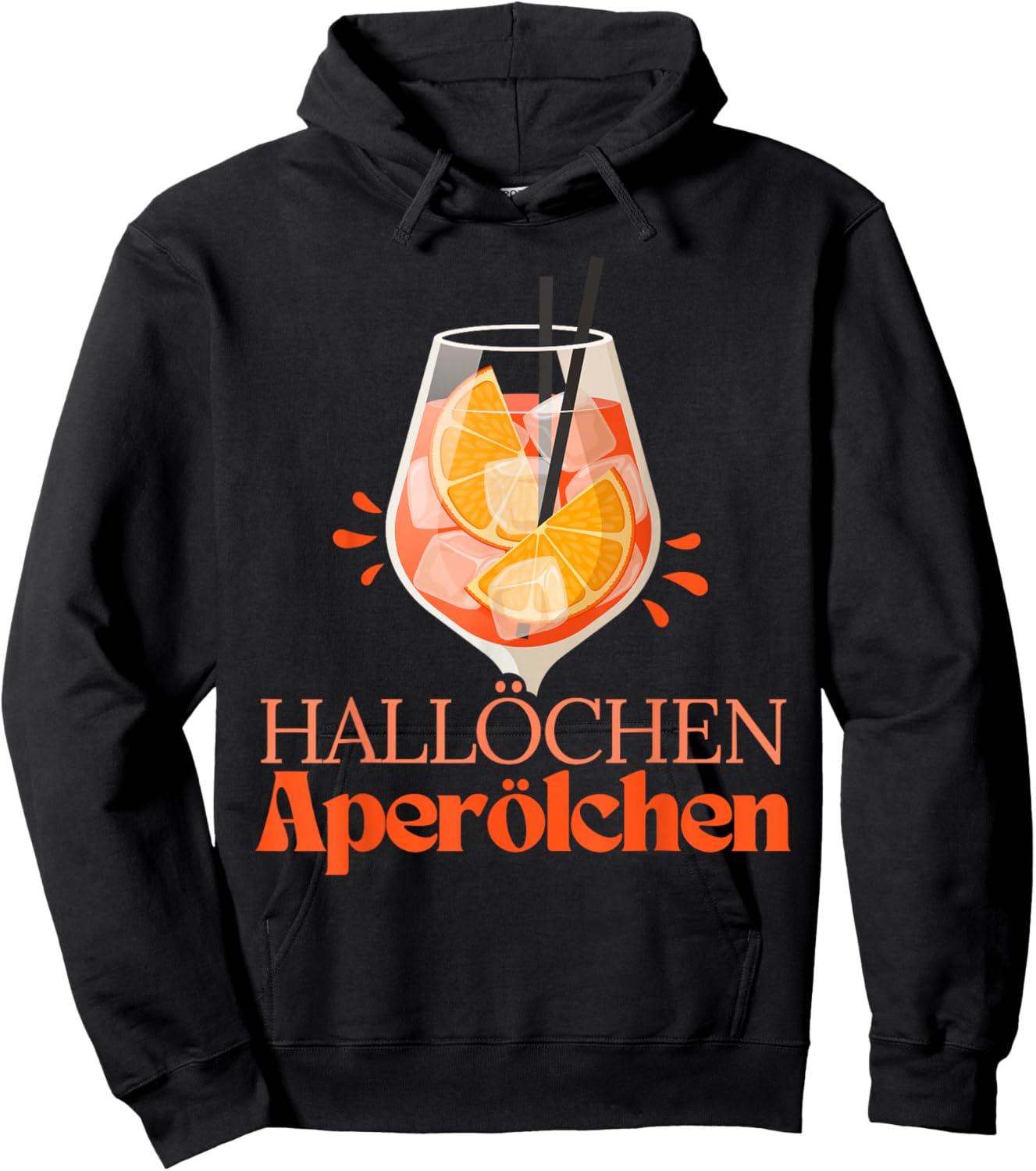 Hallöchen Aperölchen Summer Party Cocktail Spritz Aperitif Hoodie - Hoodie | Black