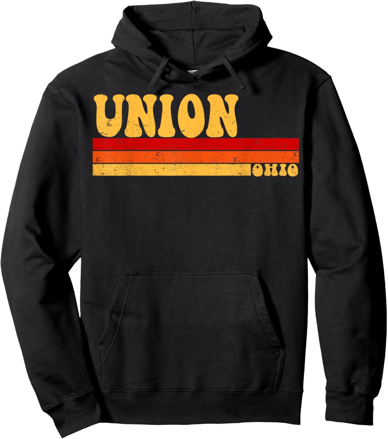 UNION Ohio City Vintage Roots Retro Design 70s 80s Hoodie - Hoodie | Black