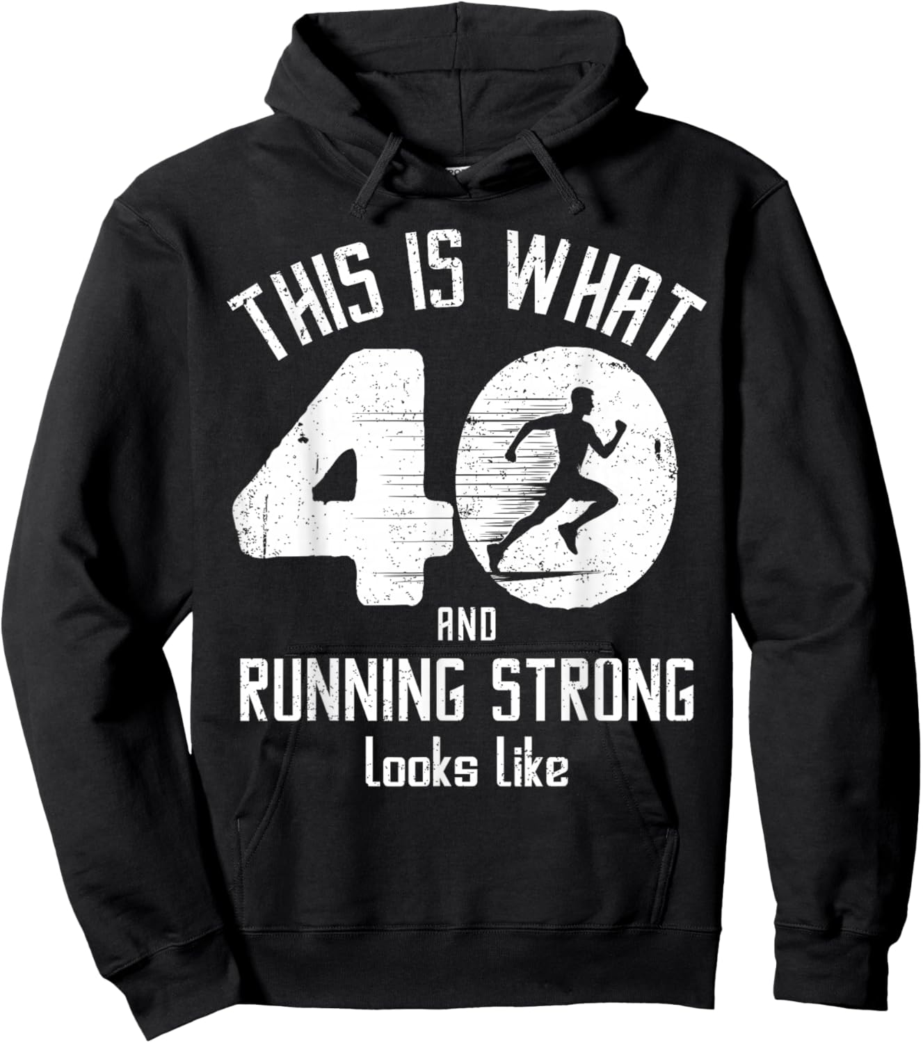 Funny Running, 40th Birthday, 40 Years, I Love Running, Running Hoodie - Hoodie | Black