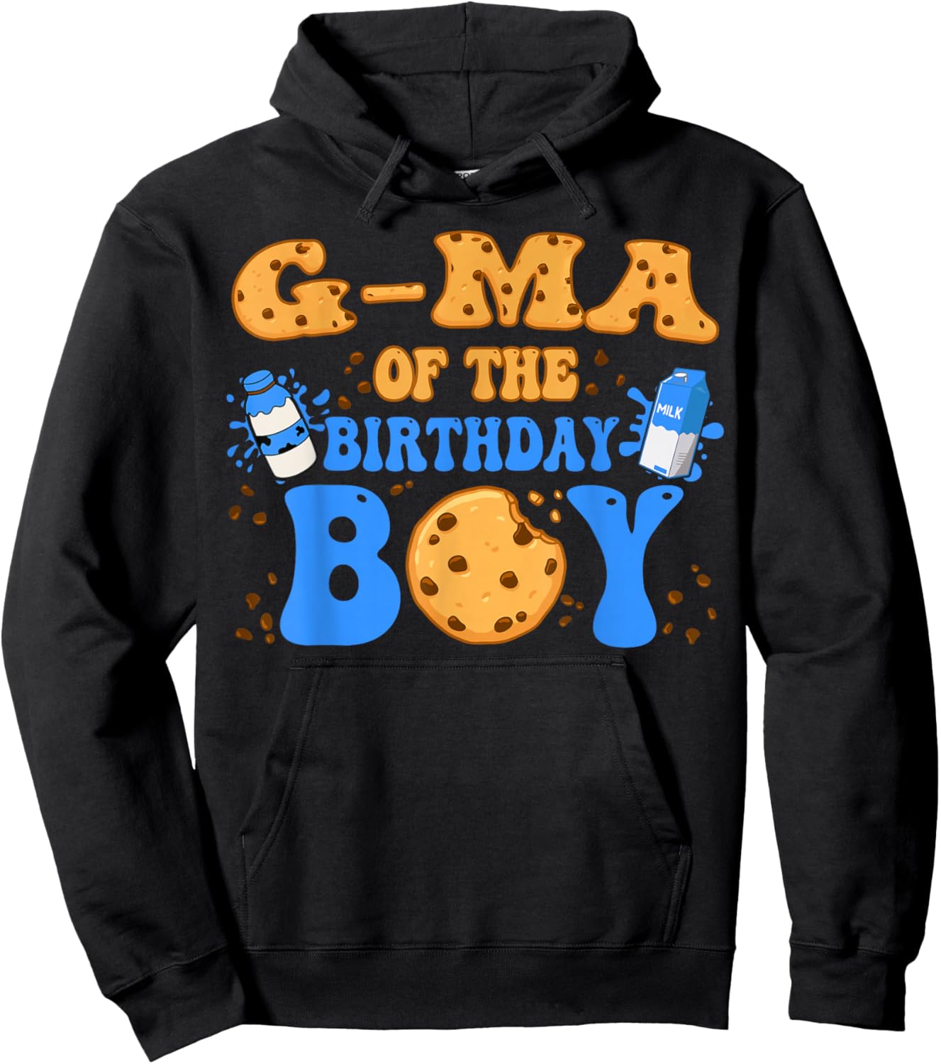 G-Ma Of The Birthday Boy Milk and Cookies Lover Hoodie - Hoodie | Black