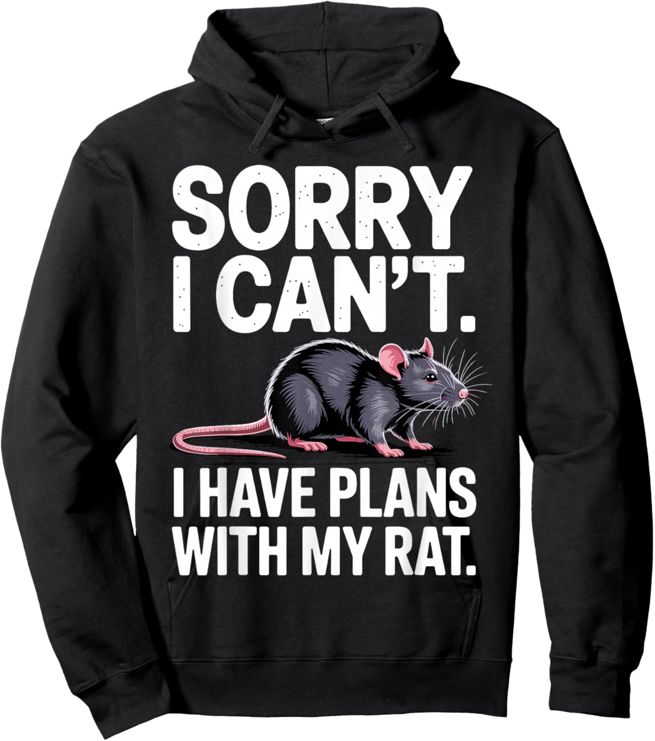 Funny Rat Costume Women Kids Rodent Rat Lover Hoodie - Hoodie | Black