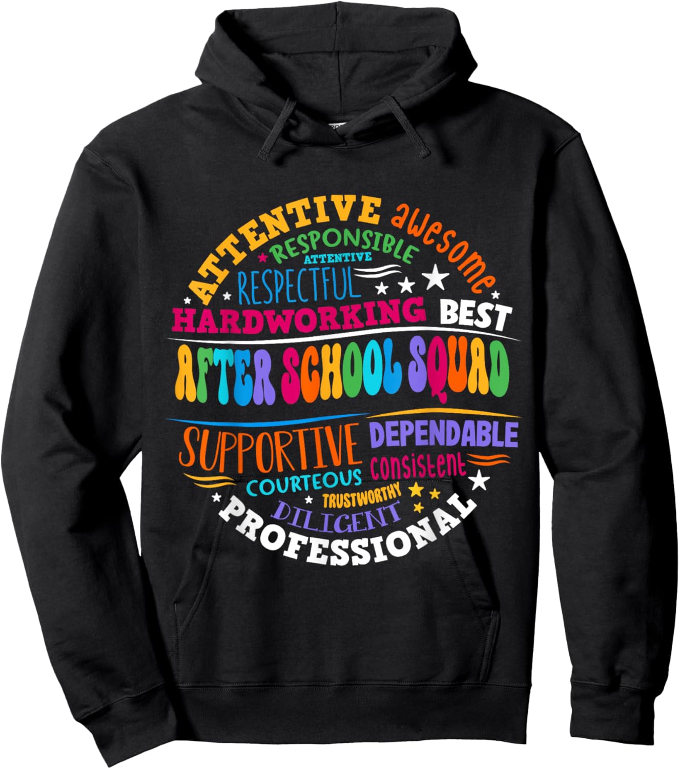 Groovy After School Squad After School Program Staff Hoodie - Hoodie | Black
