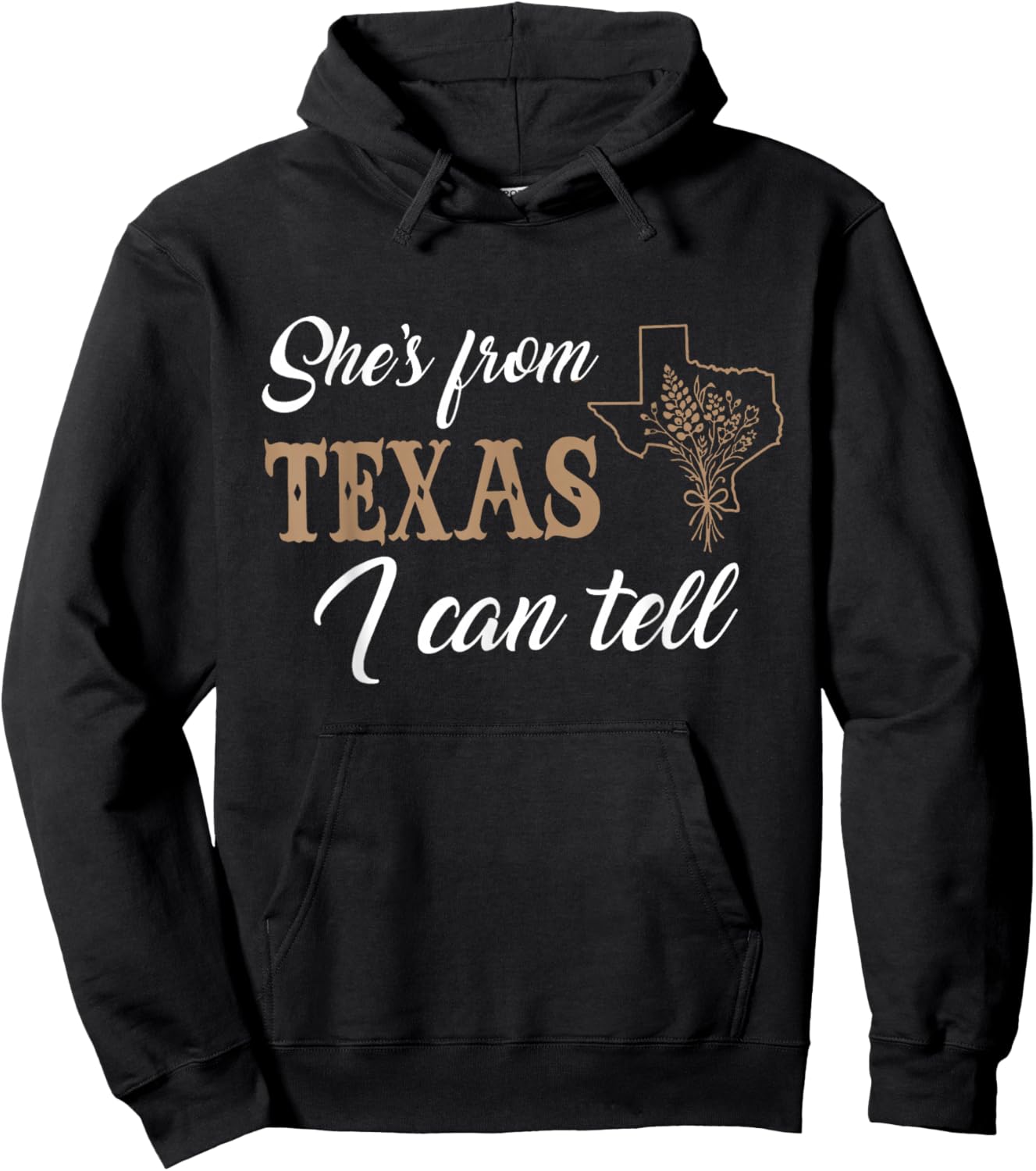 She's from Texas I Can Tell Hoodie - Hoodie | Black
