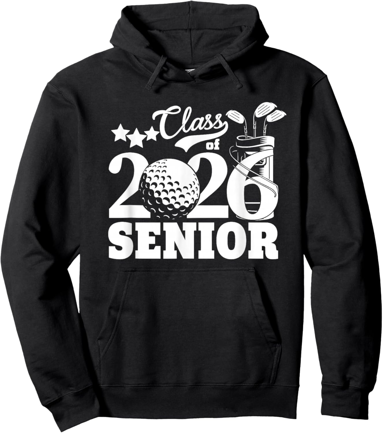 Class of 2026 Graduation Senior Golfer Golf Player Grad 2026 Hoodie - Hoodie | Black