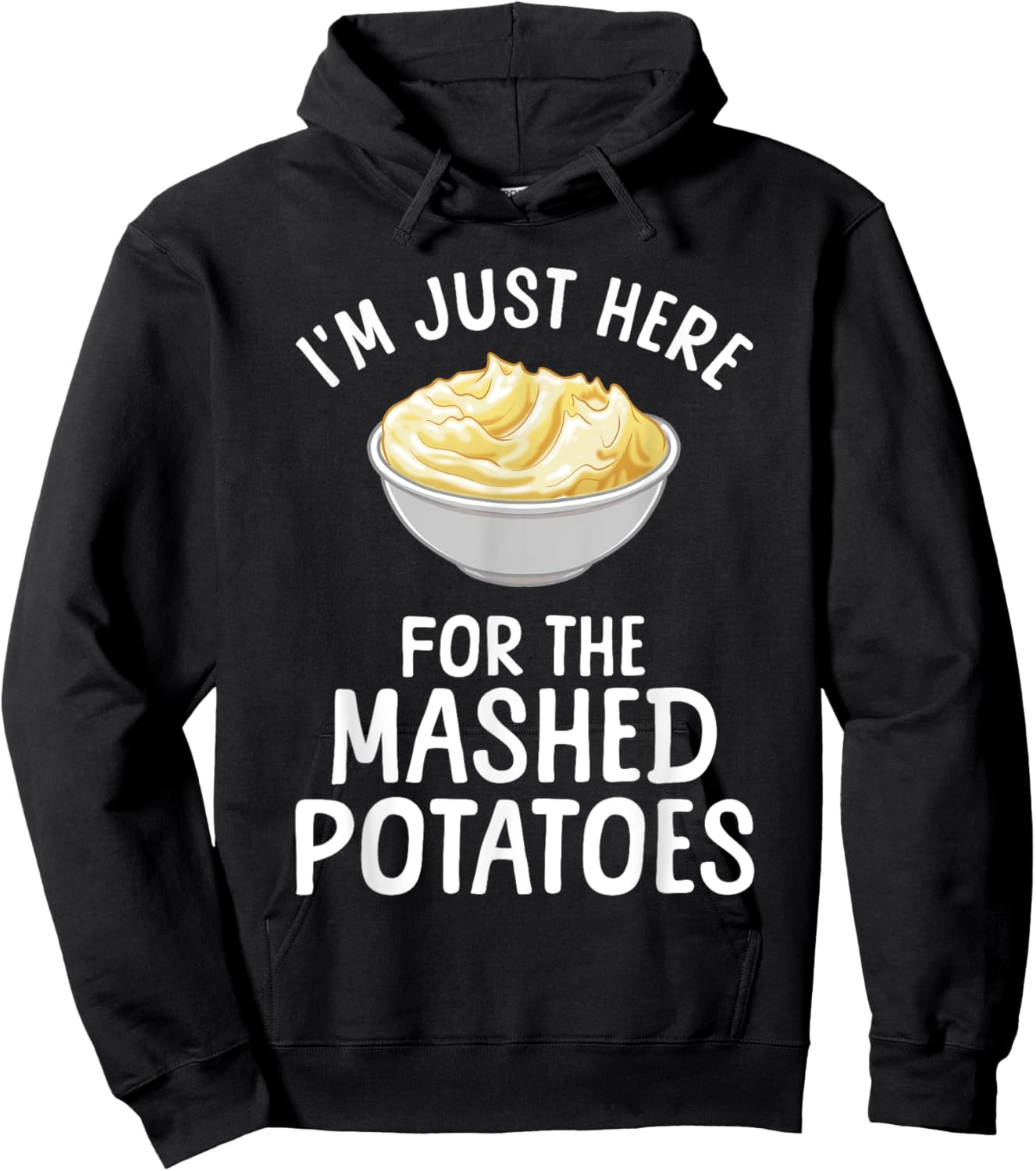 Funny Mashed Potato Art Women Food Mash Thanksgiving Hoodie - Hoodie | Black