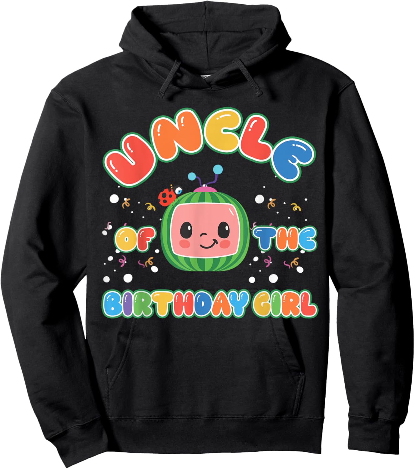 Uncle Of The Birthday Girl Melon Family Matching Funny Hoodie - Hoodie | Black