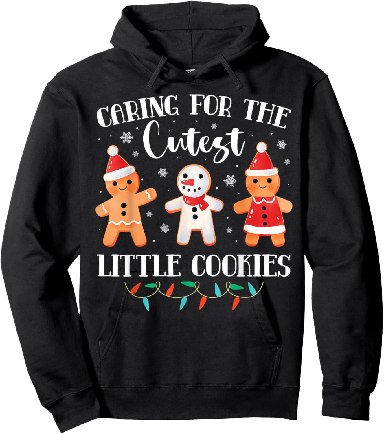 Pediatric Nurse Caring For The Cutest Cookies Gingerbread Hoodie - Hoodie | Black