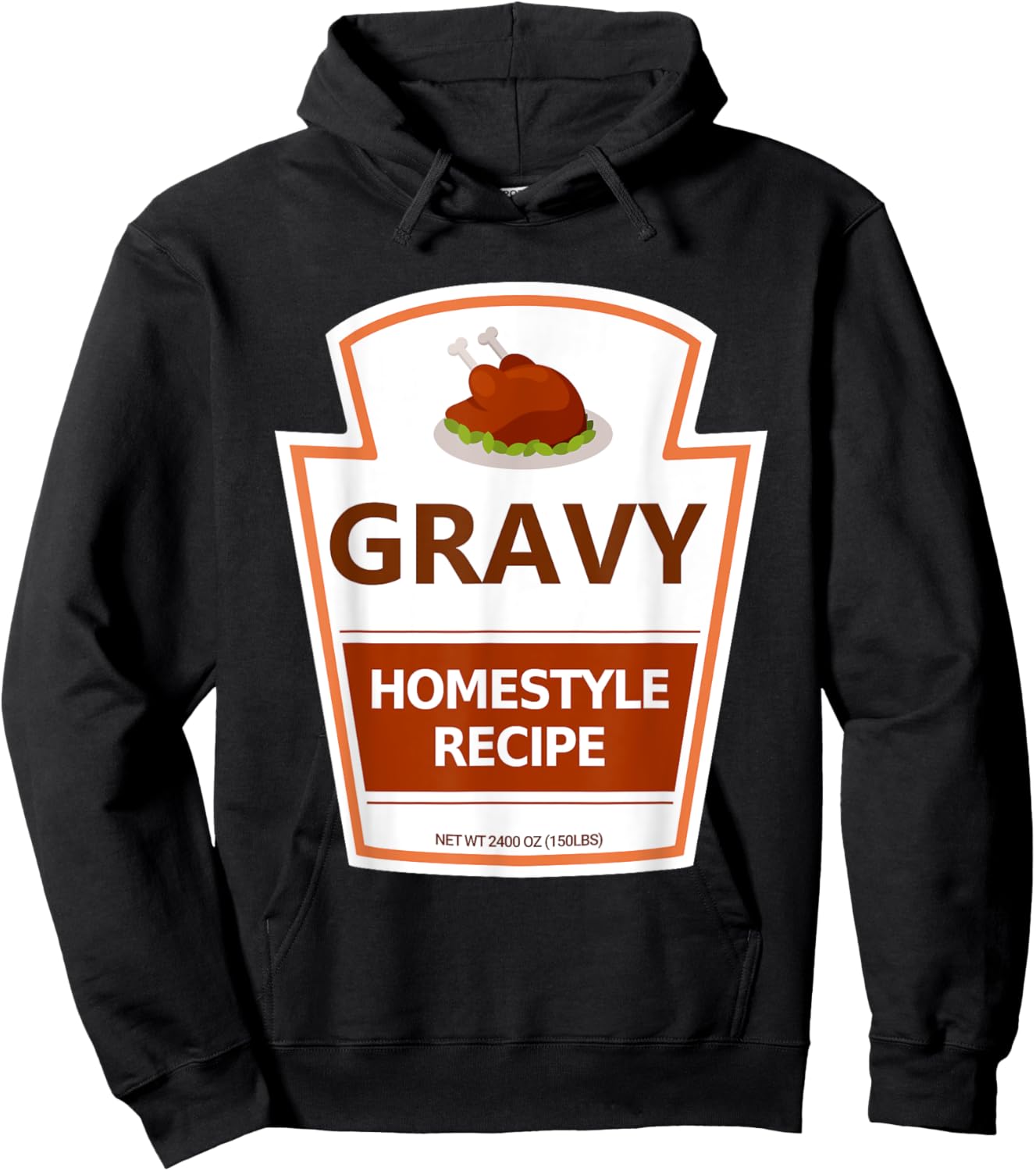 Lazy Costume Thanksgiving Gravy Jar Hoodie - Hoodie | Black