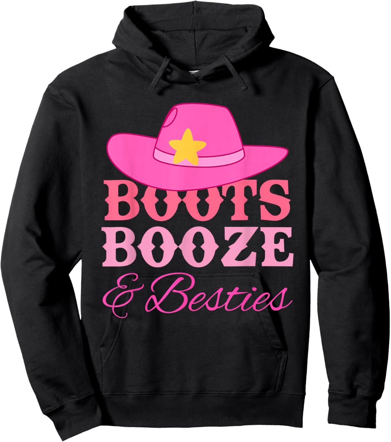 Boots, Booze & Besties, Party Vibe Hoodie - Hoodie | Black