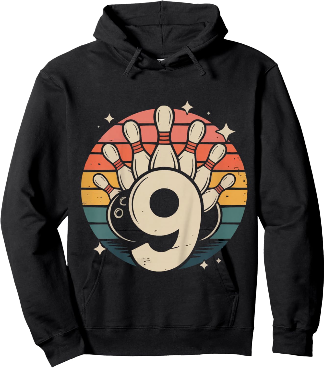 Enfant 9e Anniversaire Fille Bowling Party 9 Ans Hoodie - Hoodie | Black