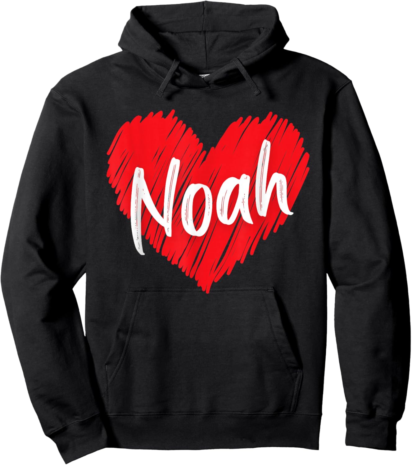 I Love Noah Heart Personalized Name Noah Hoodie - Hoodie | Black