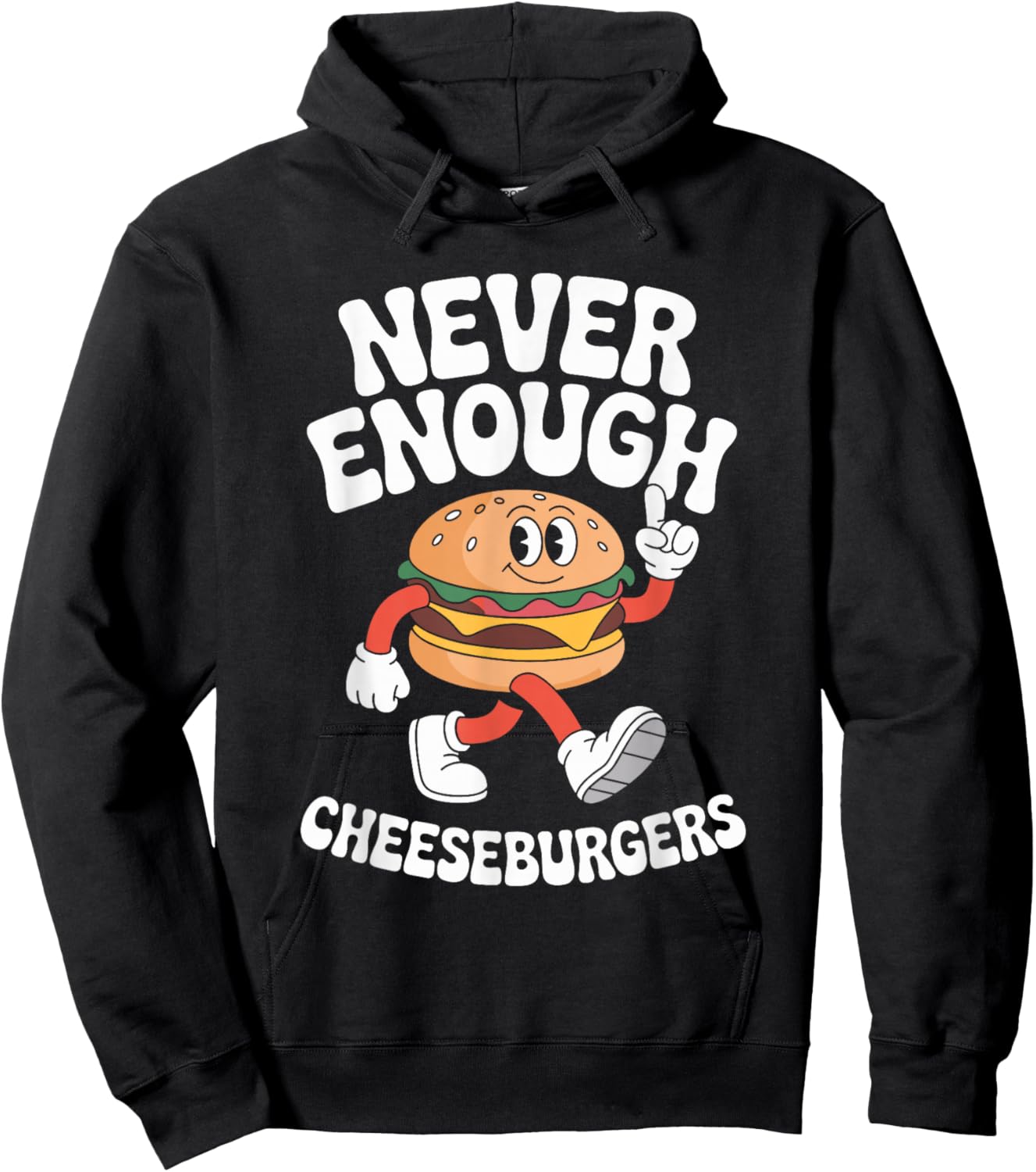 Funny Cheeseburger or Cheeseburgers Retro Hoodie - Hoodie | Black