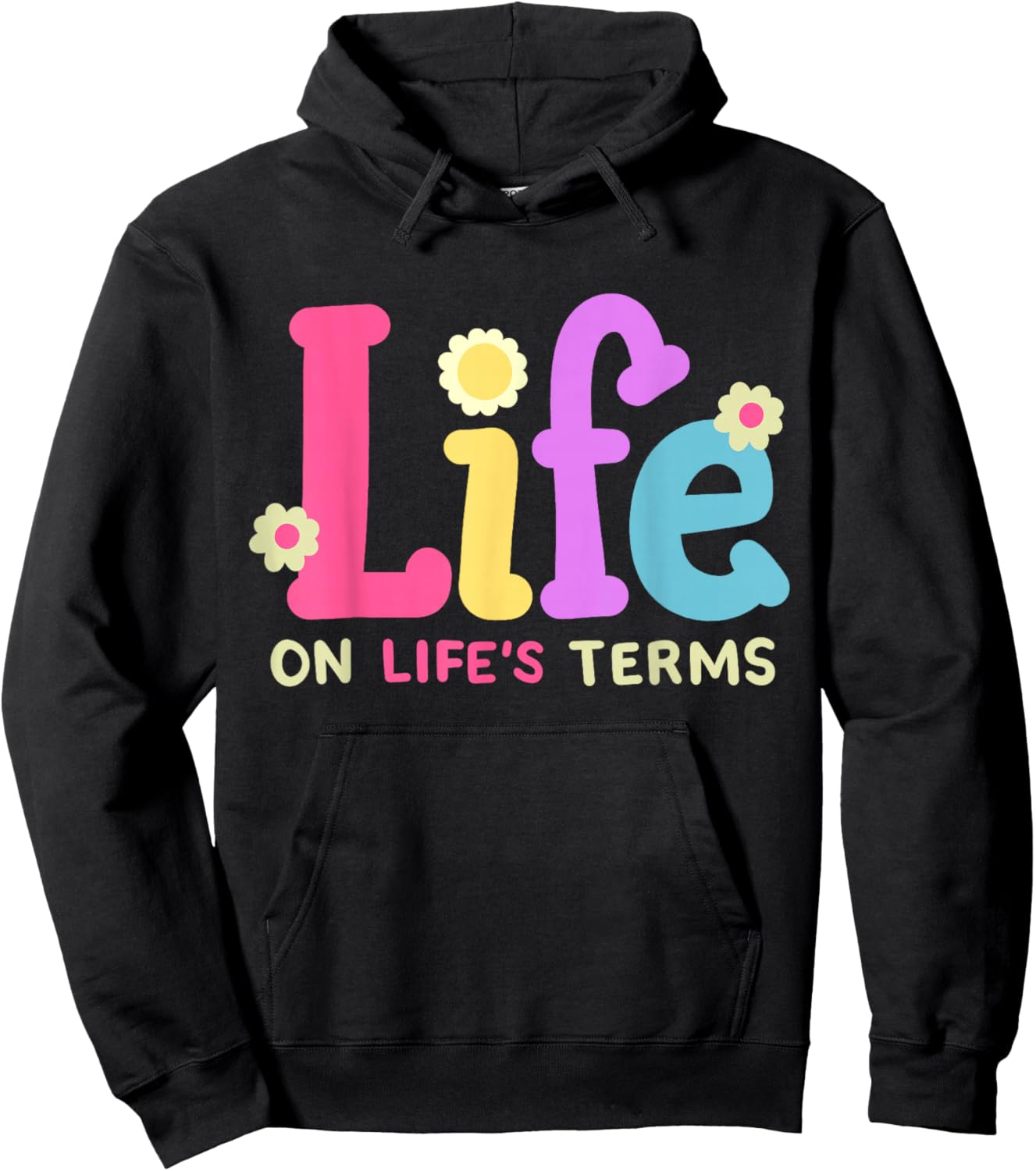Life On Life's Terms Sobriety Anniversary AA NA Sober Women Hoodie - Hoodie | Black