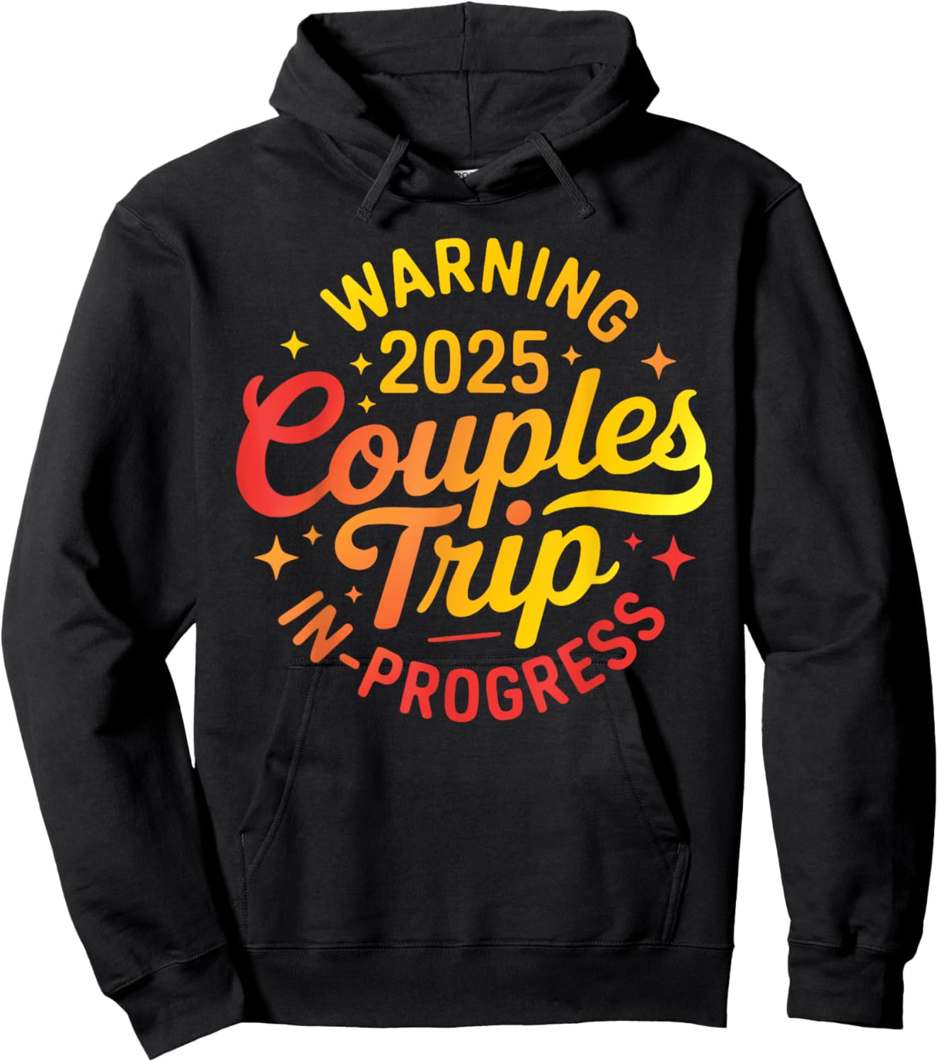 2025 Couples Trip In Progress Of Romantic Baecation Matching Hoodie - Hoodie | Black