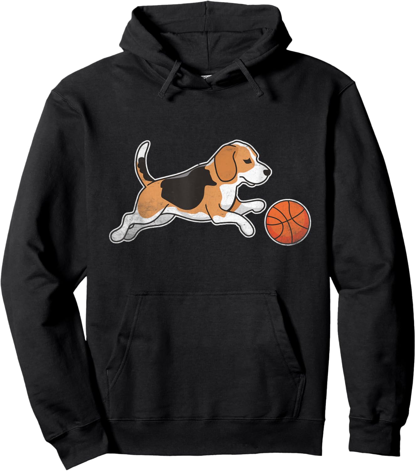 Beagle Playing Basketball Beagles Dog Hoodie - Hoodie | Black