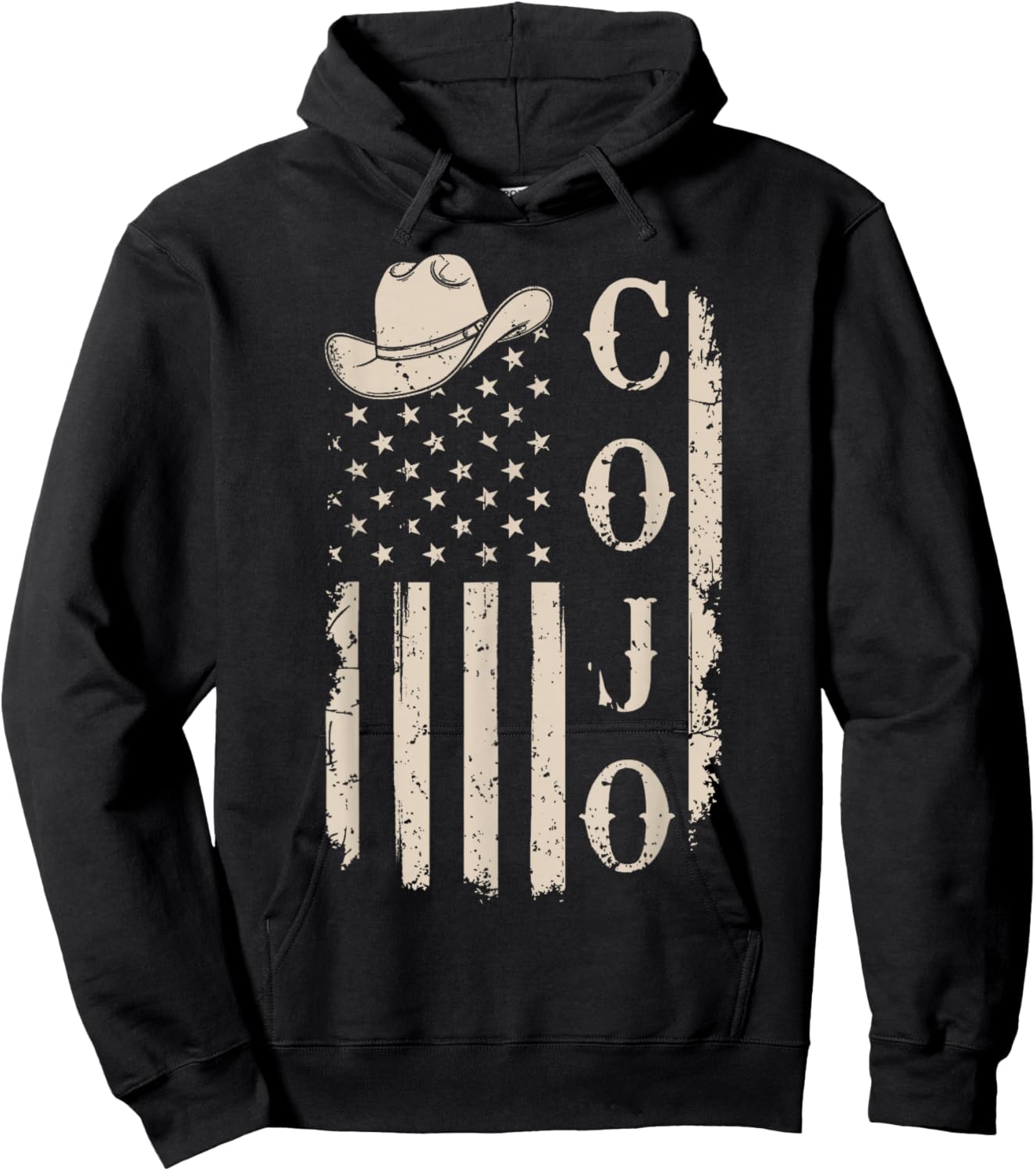 Distressed Cojo Name Personalized Hoodie - Hoodie | Black