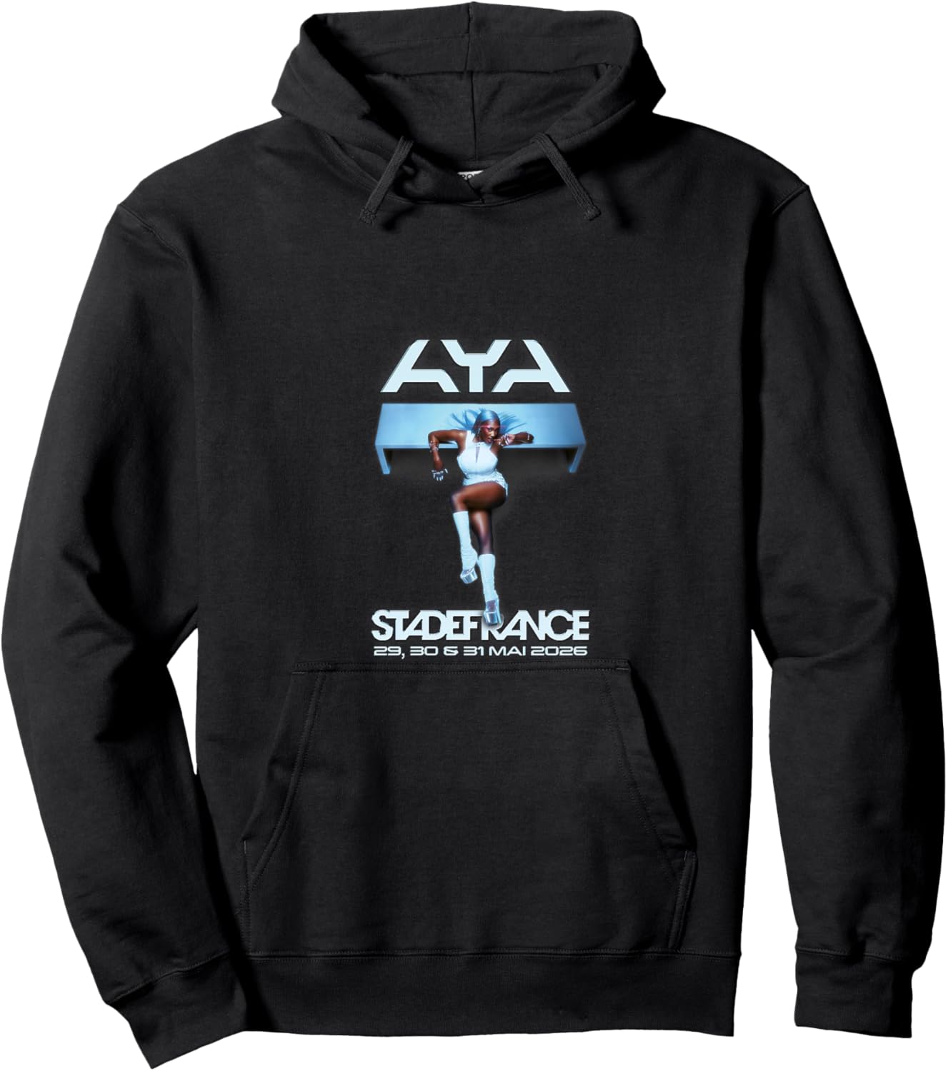 Aya Nakamura Merch Officiel Tournée Stade de France 2026 Haut de Gamme Hoodie - Hoodie | Black