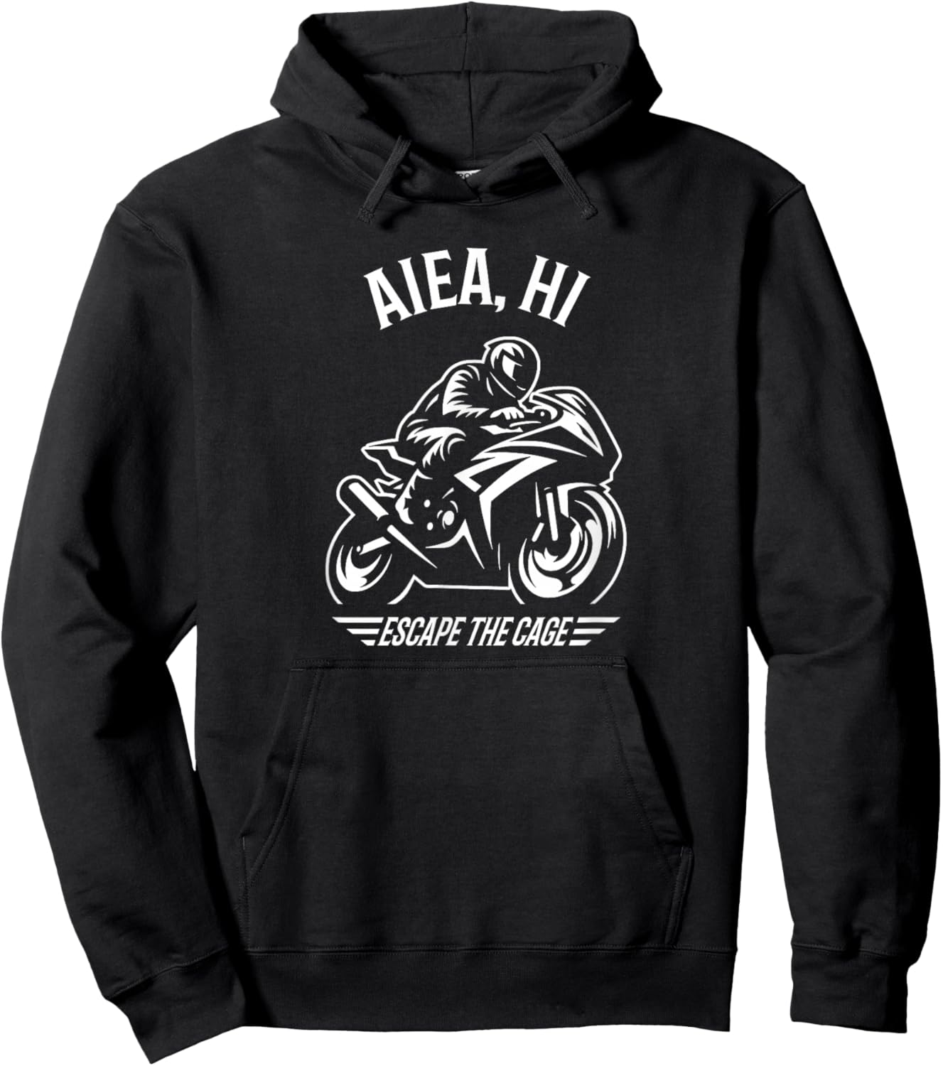 Aiea Hawaii Sport Bike Motorcycle Racing Design Hoodie - Hoodie | Black