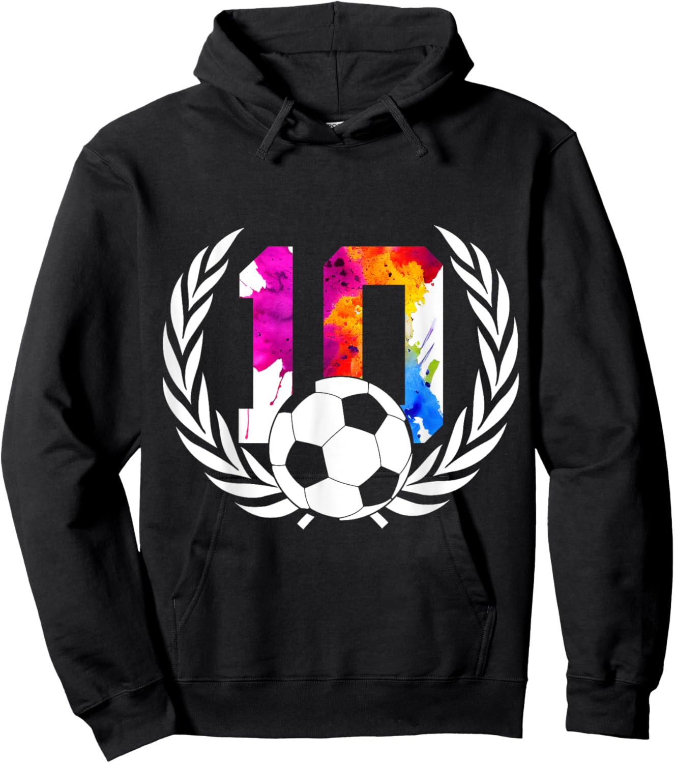 NUMMER 10 JAHRE FUßBALL 10. GEBURTSTAG Hoodie - Hoodie | Black