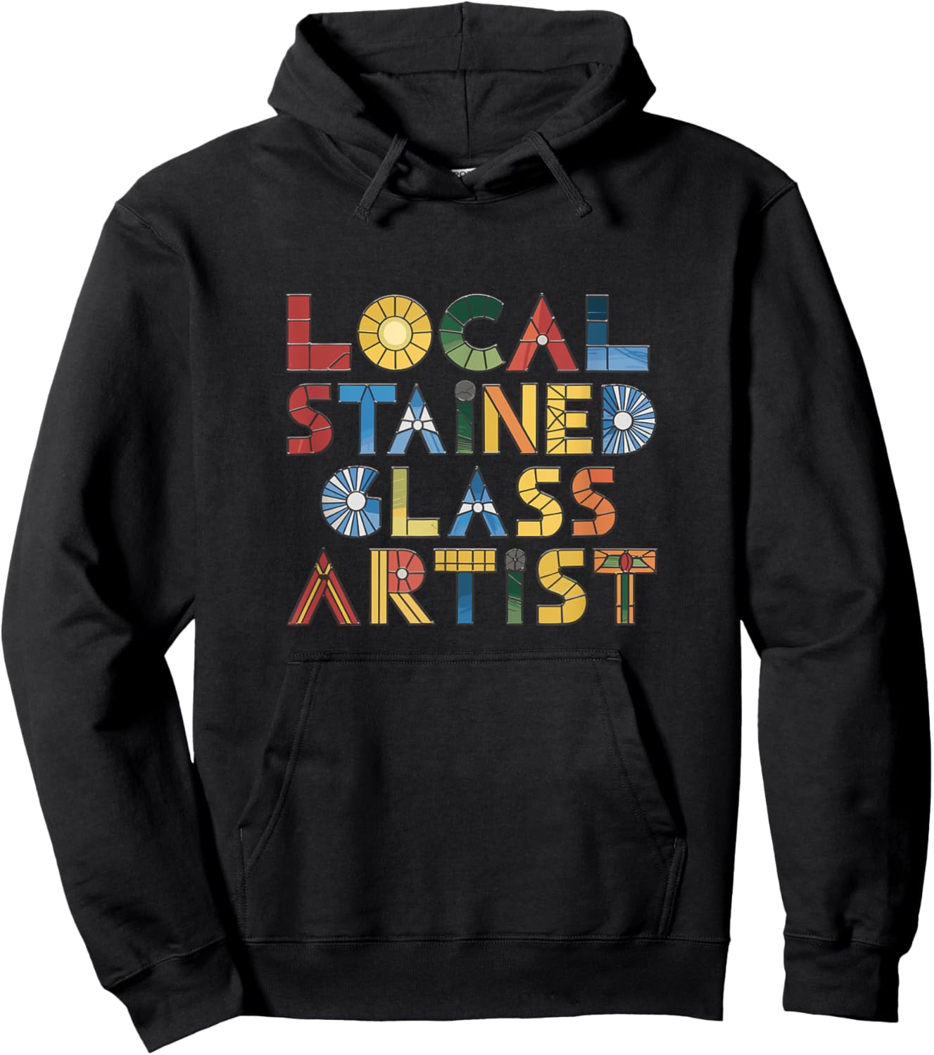Funny Stained Glass Quote Hoodie - Hoodie | Black