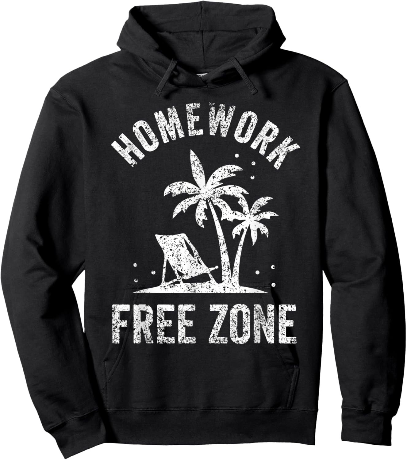 Homework-Free Zone Kids Children Pupils End Of School Hoodie - Hoodie | Black
