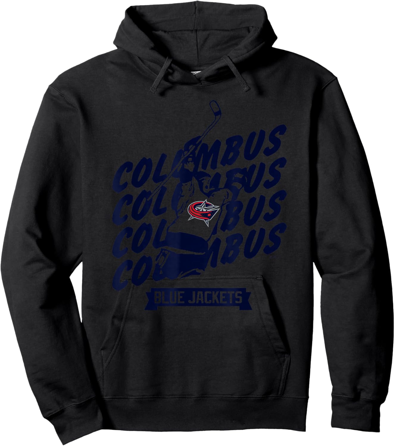 Columbus Blue Jackets Graffiti White Officially Licensed Hoodie - Hoodie | Black