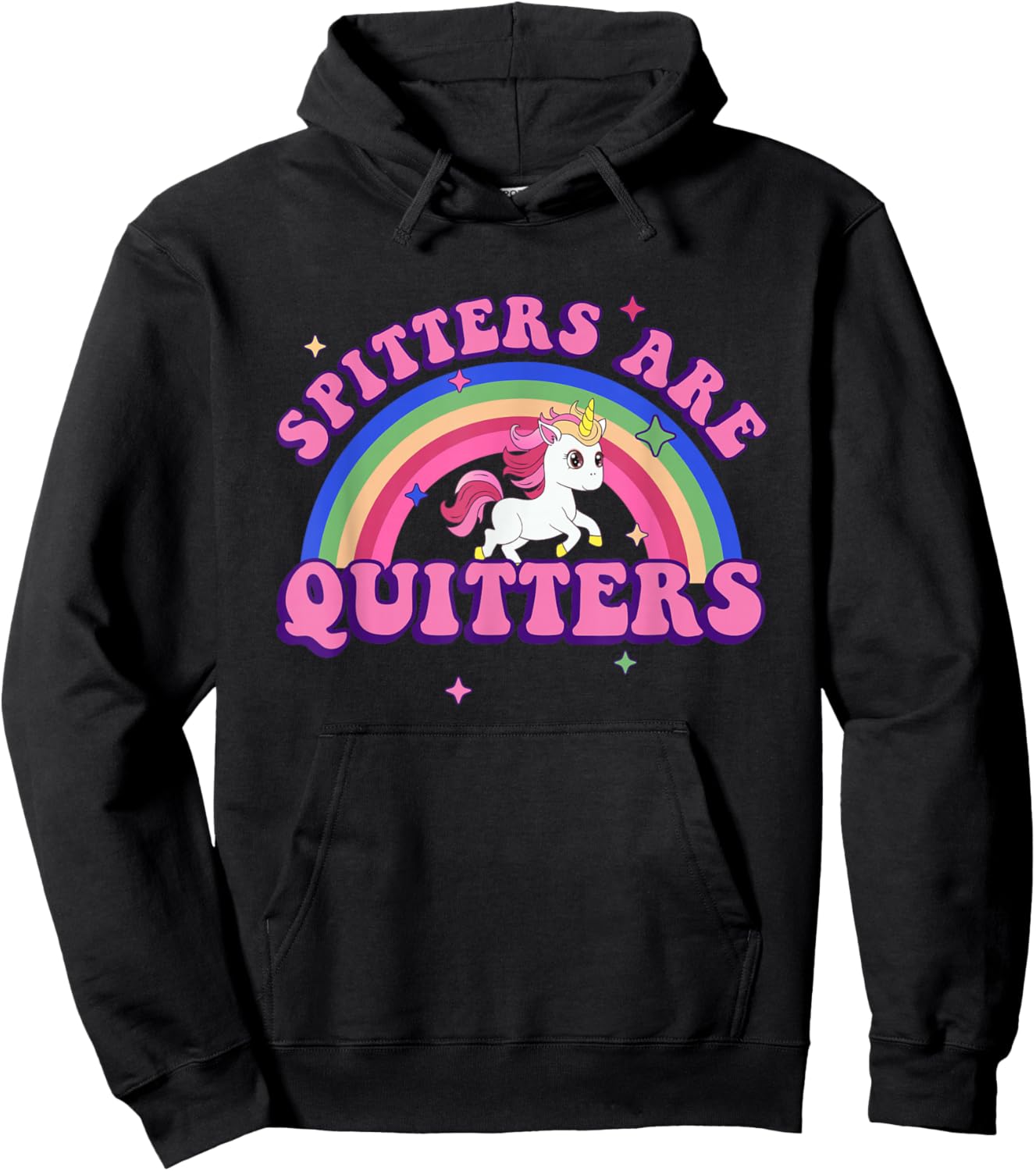 Spitters are Quitters Funny Humor Hoodie - Hoodie | Black