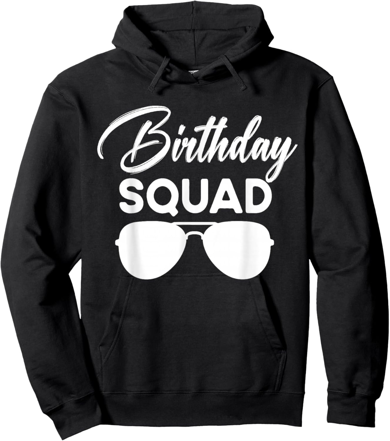 Birthday Squad Party Matching Family Group Birthday Team Hoodie - Hoodie | Black