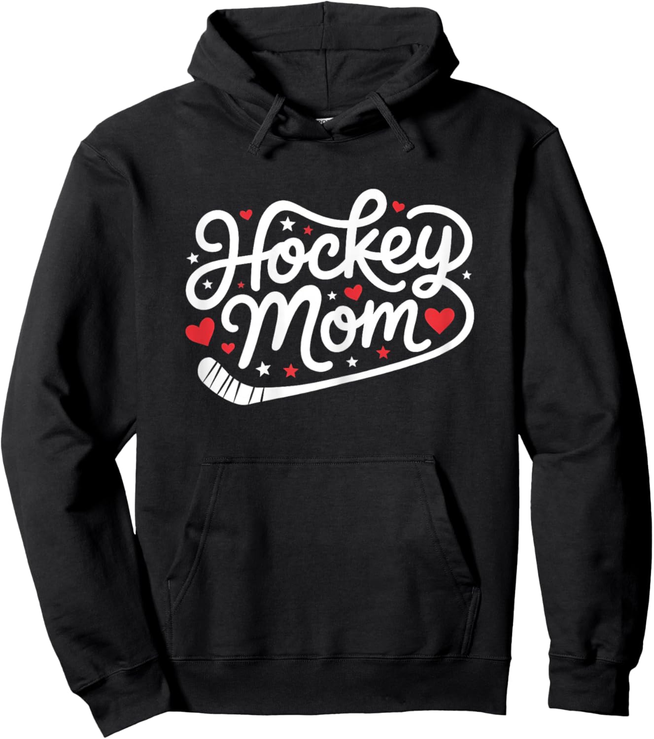Hockey Mom Cute Sports Player Mother Hoodie - Hoodie | Black