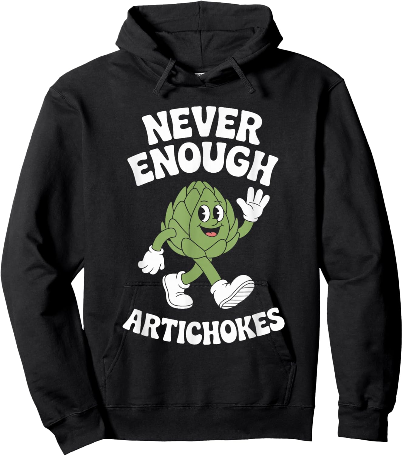 Funny Artichoke or Artichokes Retro Hoodie - Hoodie | Black