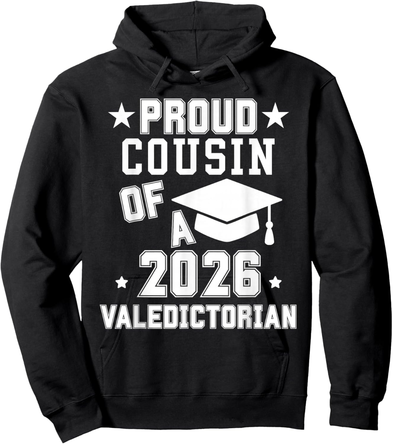 Proud Cousin of A 2026 Valedictorian Graduation Graduate HS Hoodie - Hoodie | Black