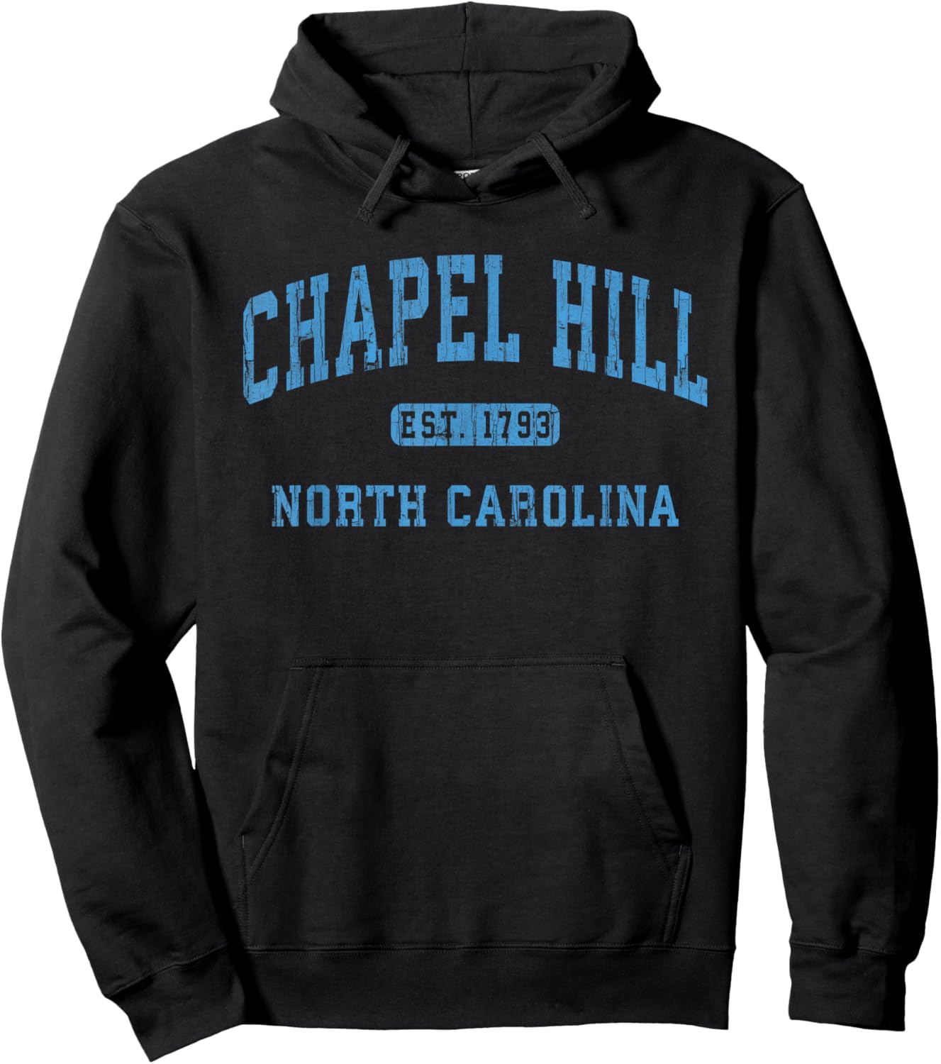 Chapel Hill North Carolina NC Vintage Athletic Sports Design Hoodie - Hoodie | Black