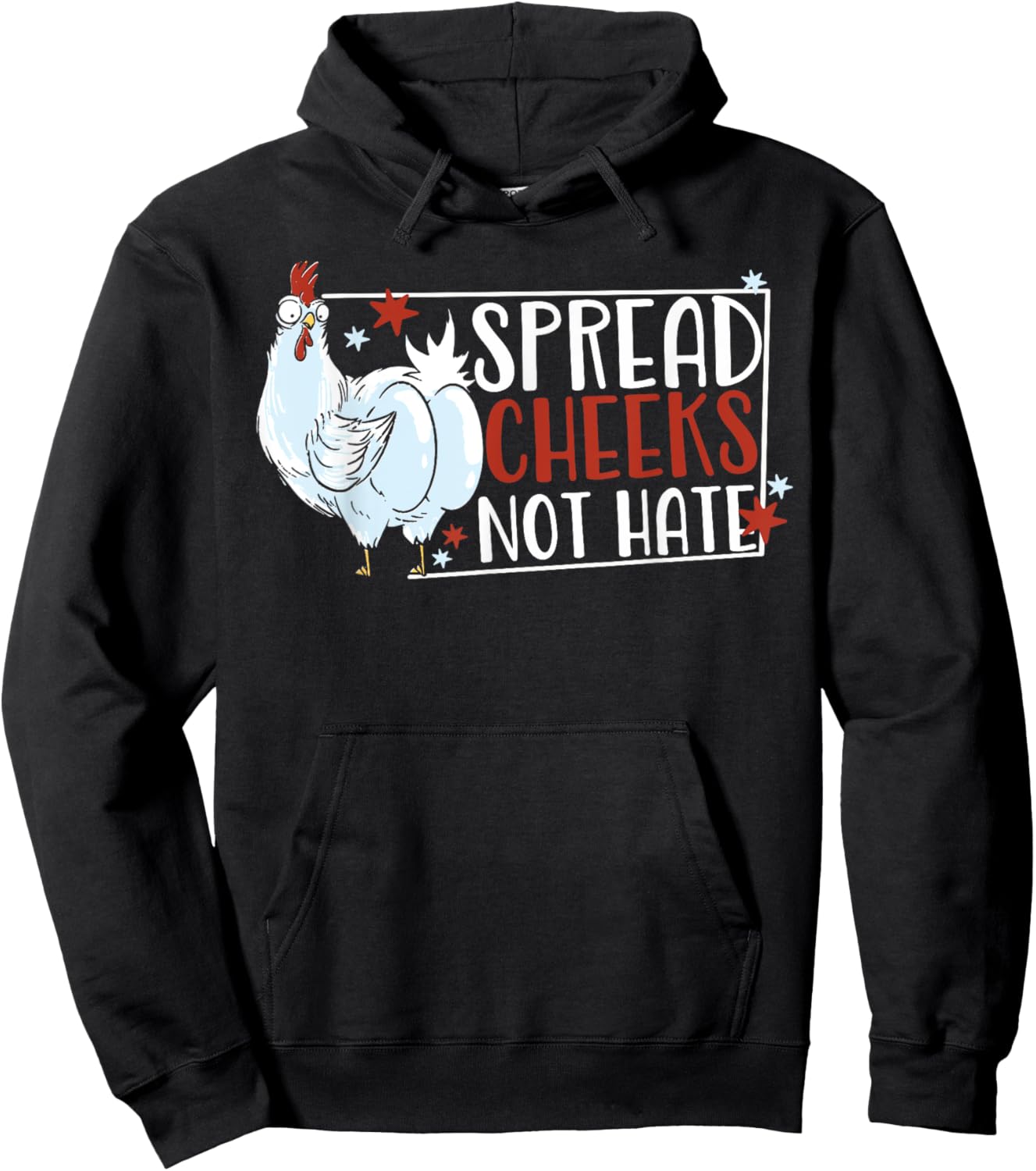 Spread Cheeks Not Hate Hoodie - Hoodie | Black