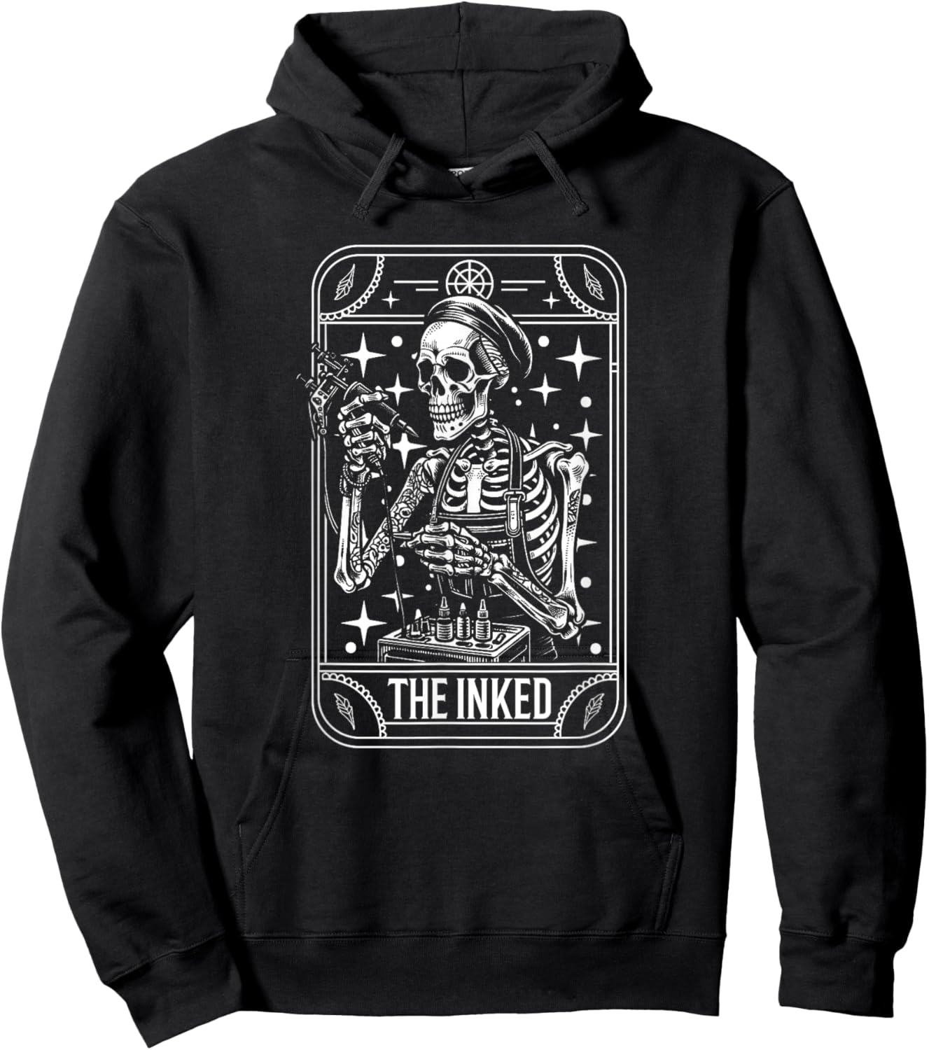 Tattoo Artist Tattooist Tattooer - Skeleton Tarot Card Hoodie - Hoodie | Black