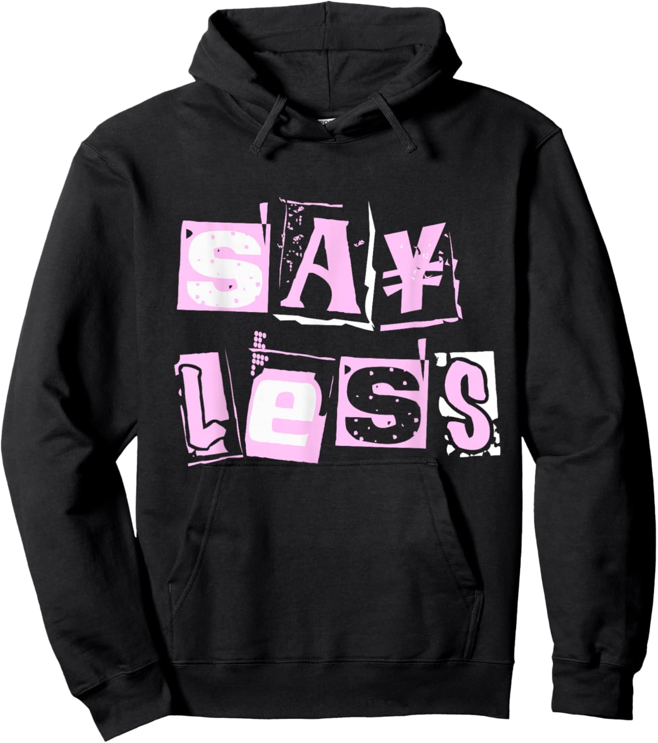 Pink Say Less Color Graphic Pink Pink Hoodie - Hoodie | Black