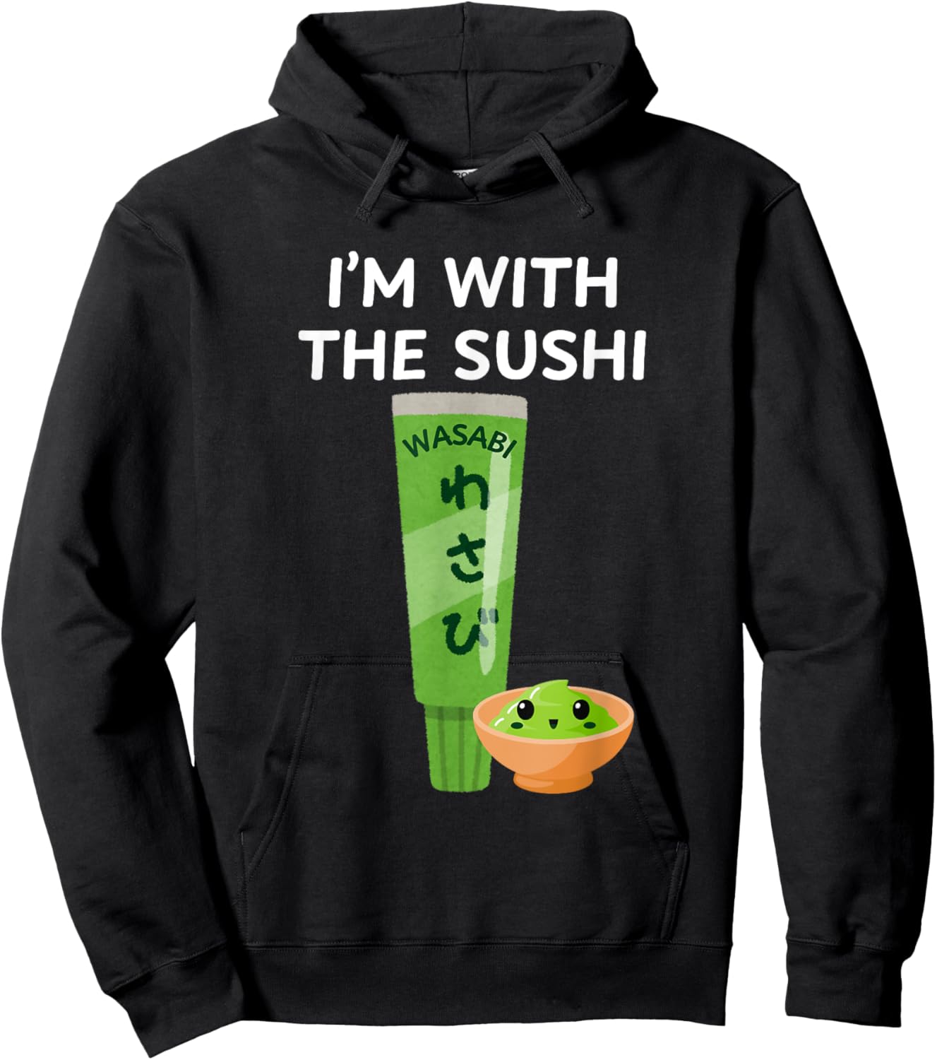 Easy Funny Group Costume - Wasabi Condiment Costume Hoodie - Hoodie | Black