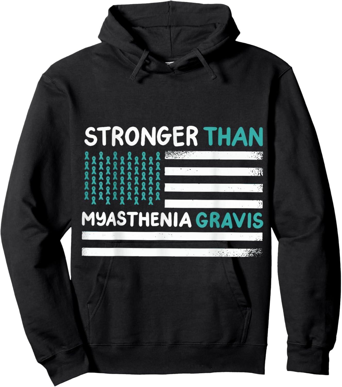 Stronger Than Myasthenia Gravis Hoodie - Hoodie | Black