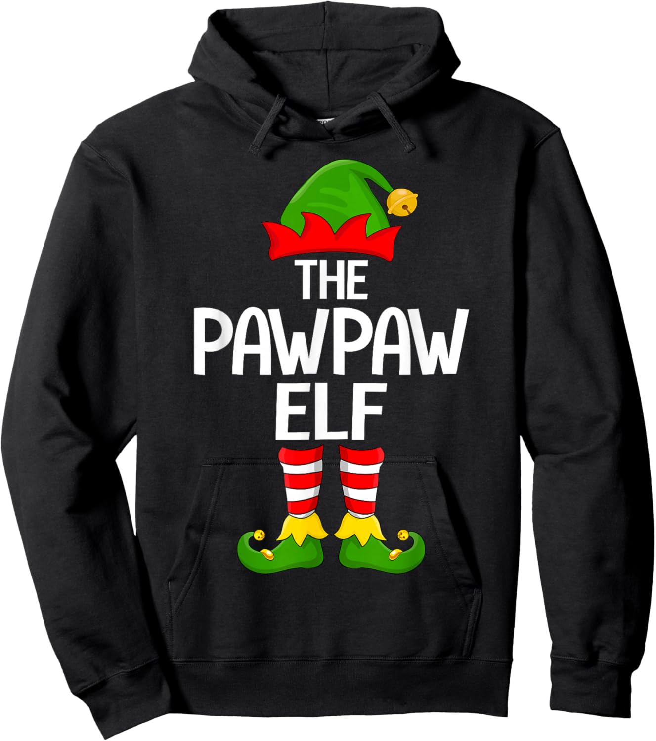 Pawpaw Elf Xmas Matching Family Elf Squad Christmas Hoodie - Hoodie | Black