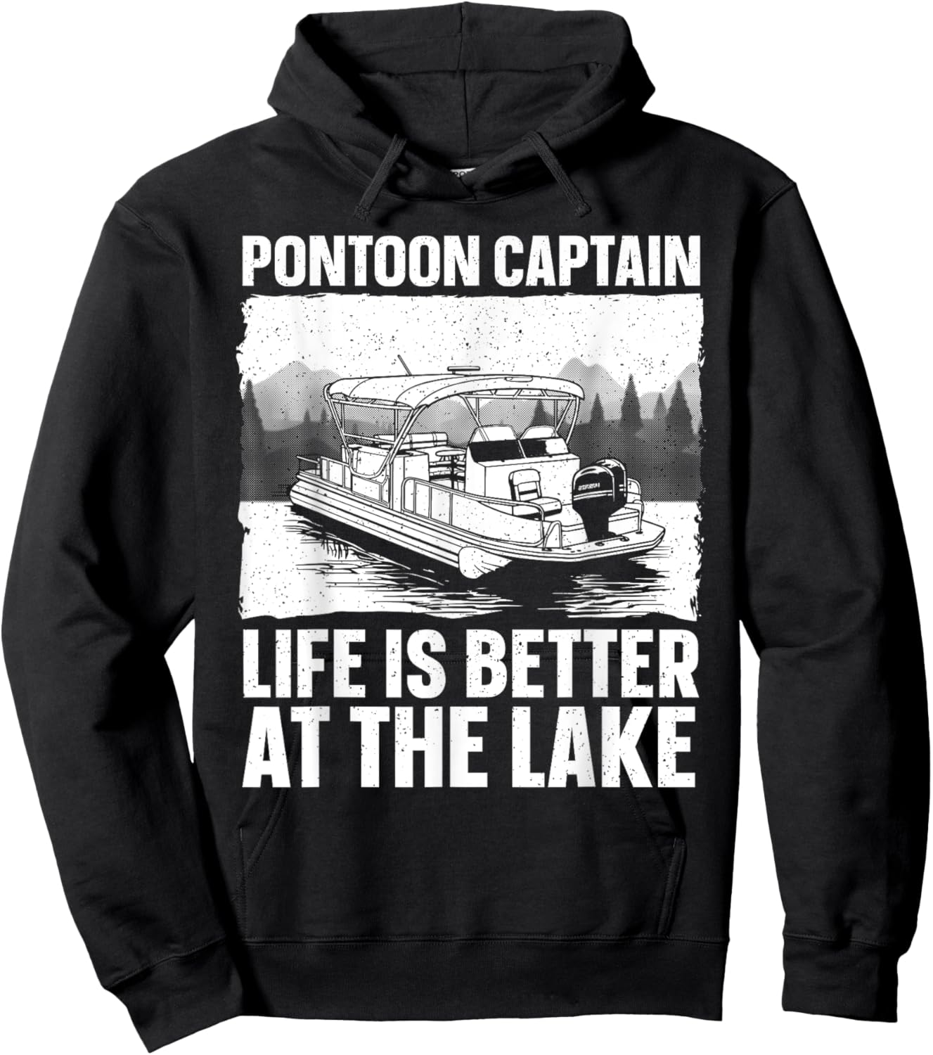 Funny Pontoon Captain Art Women Pontoon Boat Lover Hoodie - Hoodie | Black