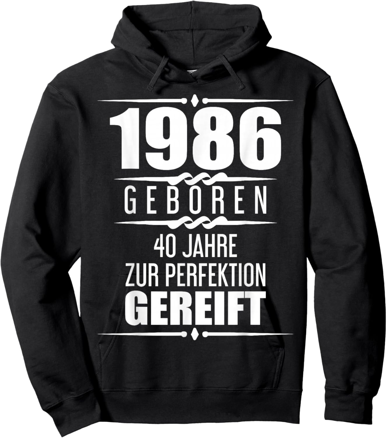 Funny 40 Years Saying Gift 40th Birthday Hoodie - Hoodie | Black
