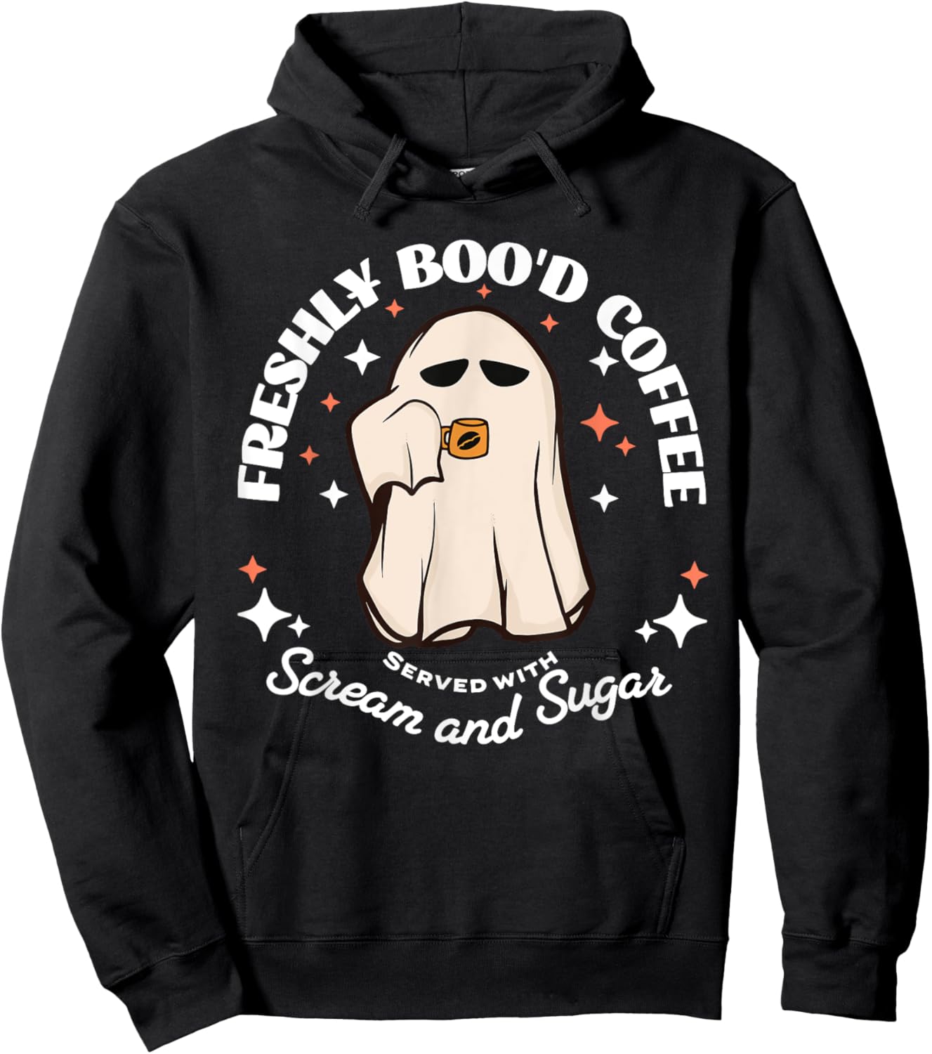 Freshly Boo'd Coffee Funny Halloween Ghost Coffee Lover Hoodie - Hoodie | Black