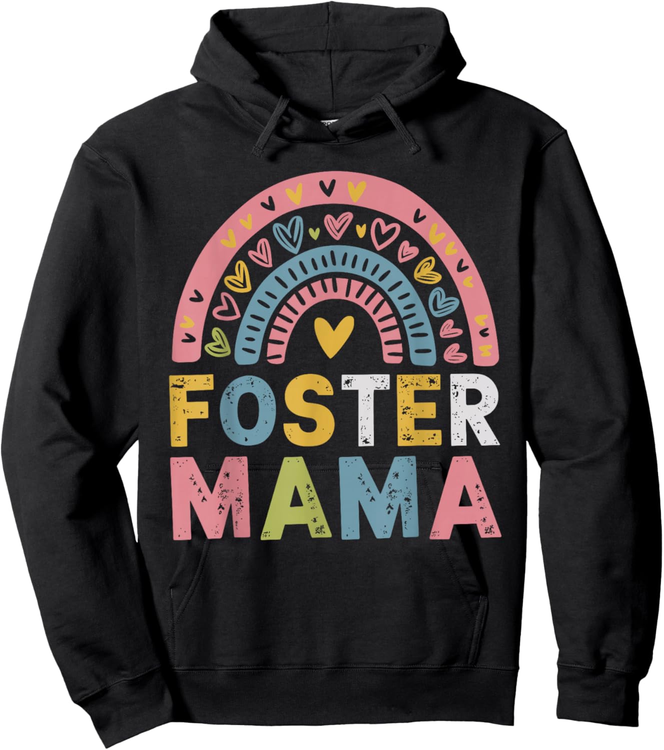 Foster Mama, Adoption Foster Care Foster Mom Adoption Hoodie - Hoodie | Black