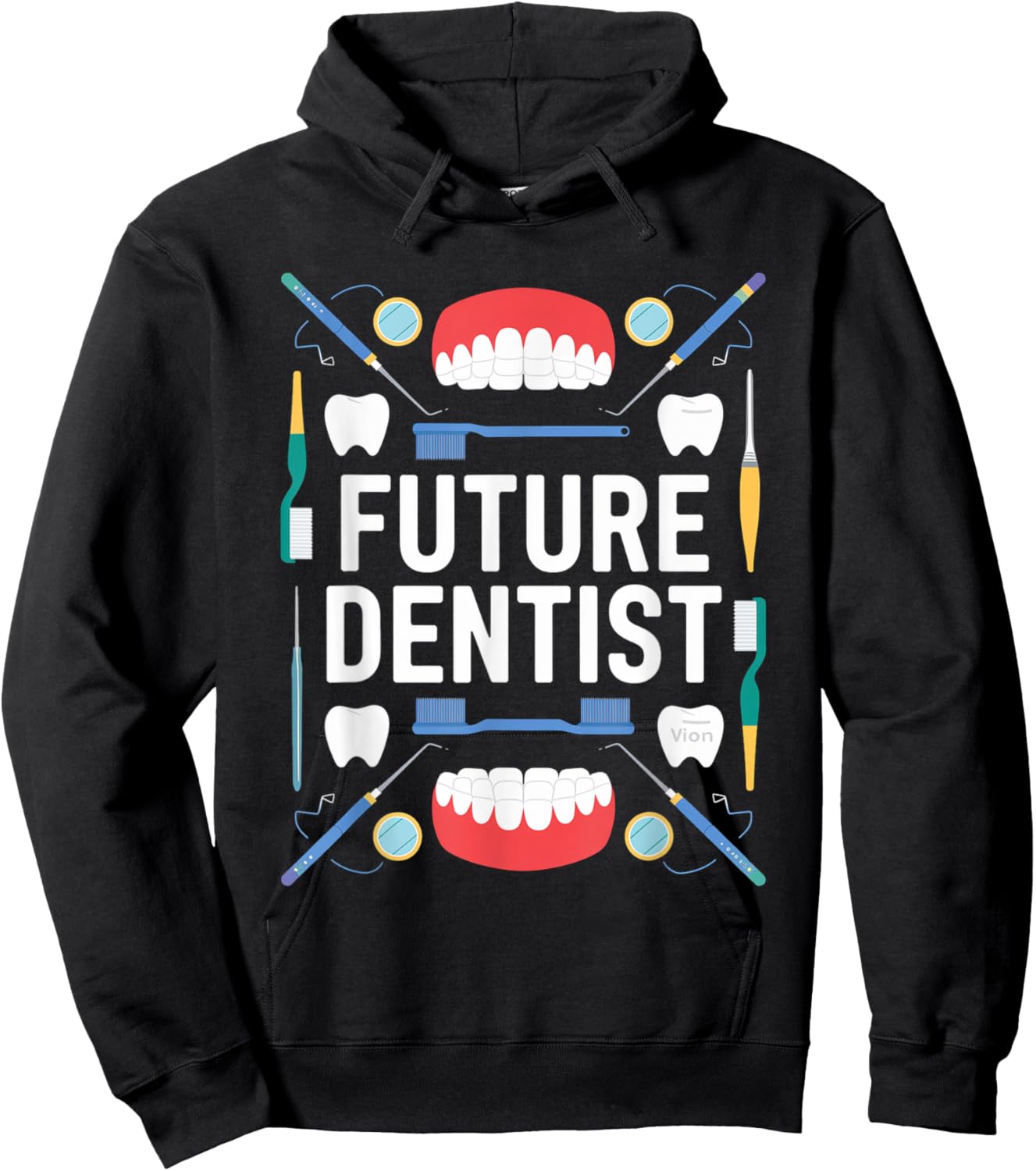 Future Dentist Graduation School Kids Toddler Women Men Hoodie - Hoodie | Black