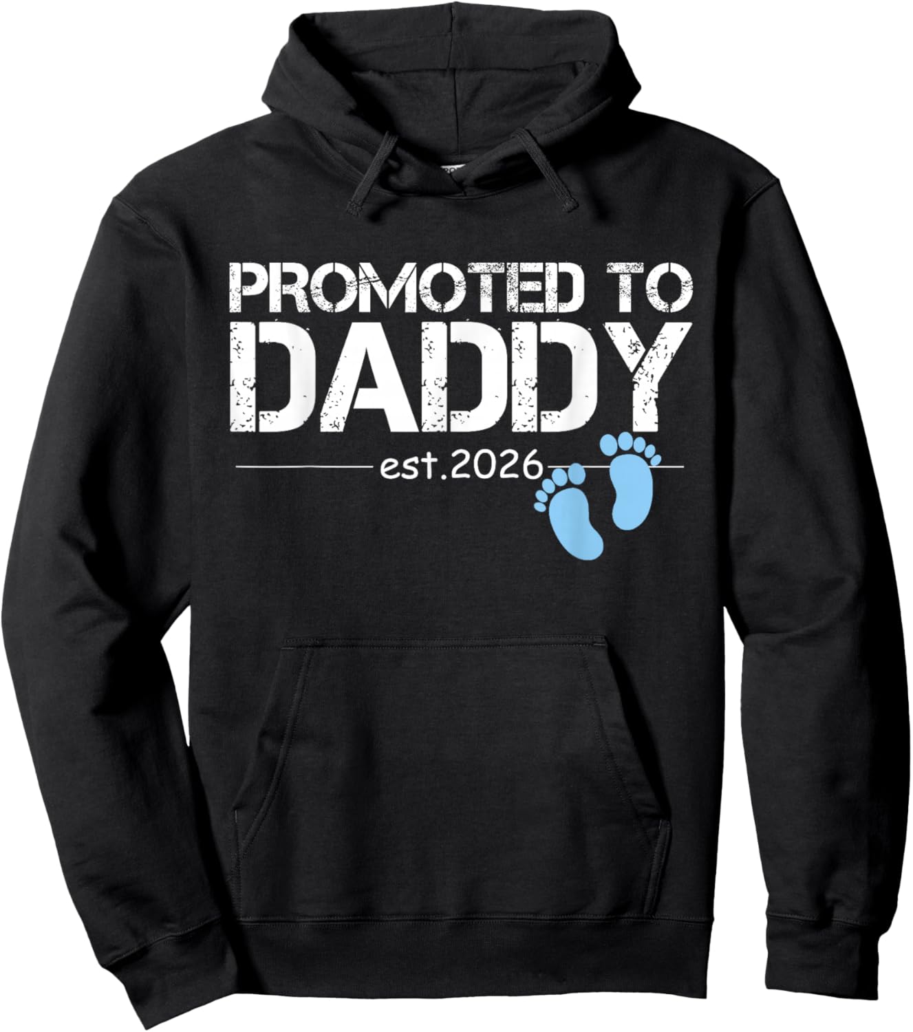 Zum Papa Est 2026 befördert Neuer Vater 2026 Baby Boy Daddy 2026 Hoodie - Hoodie | Black