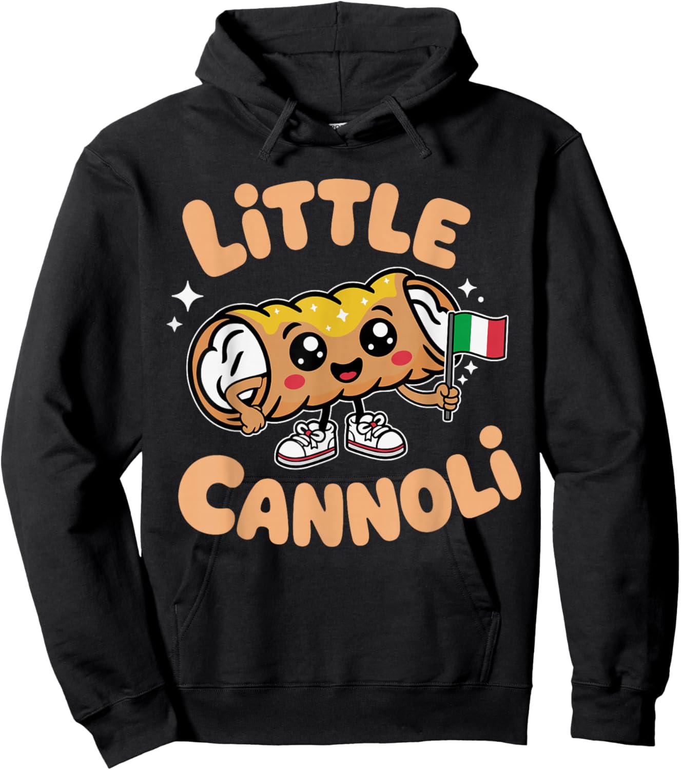 Little Cannoli Funny Italian Food Italian Kids Hoodie - Hoodie | Black