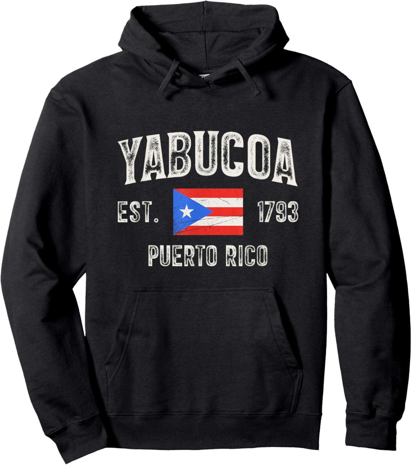 Yabucoa Puerto Rico 1793, Puerto Rico Flag Hoodie - Hoodie | Black