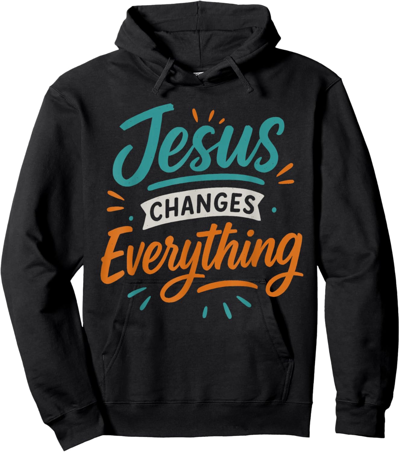 Jesus Changes Everything - Vintage Christian Faith Hoodie - Hoodie | Black