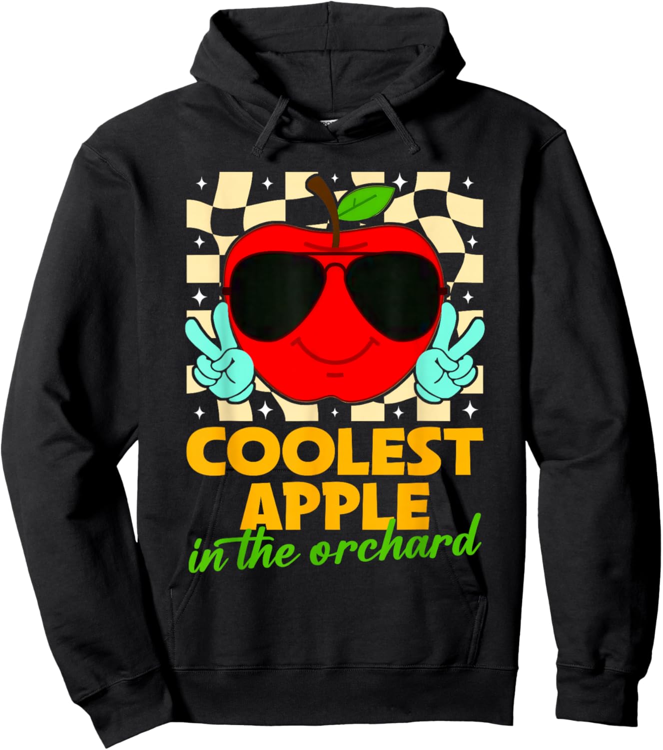 Apple Picking Day Harvest Coolest Apple in The Orchard Retro Hoodie - Hoodie | Black