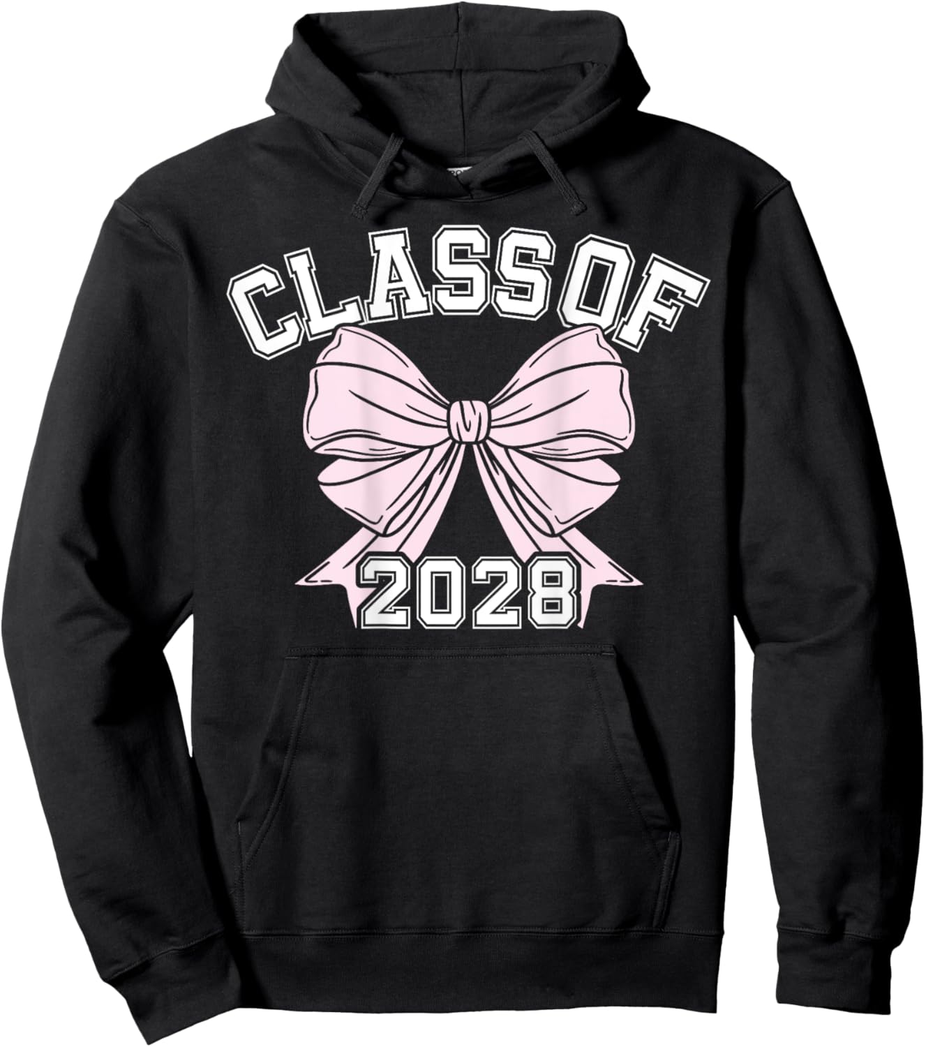 Class Of 2028 Coquette Bow Class Of Hoodie - Hoodie | Black